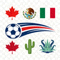 2026美加墨世界杯官方Logo - 足球与三色旗帜融合设计